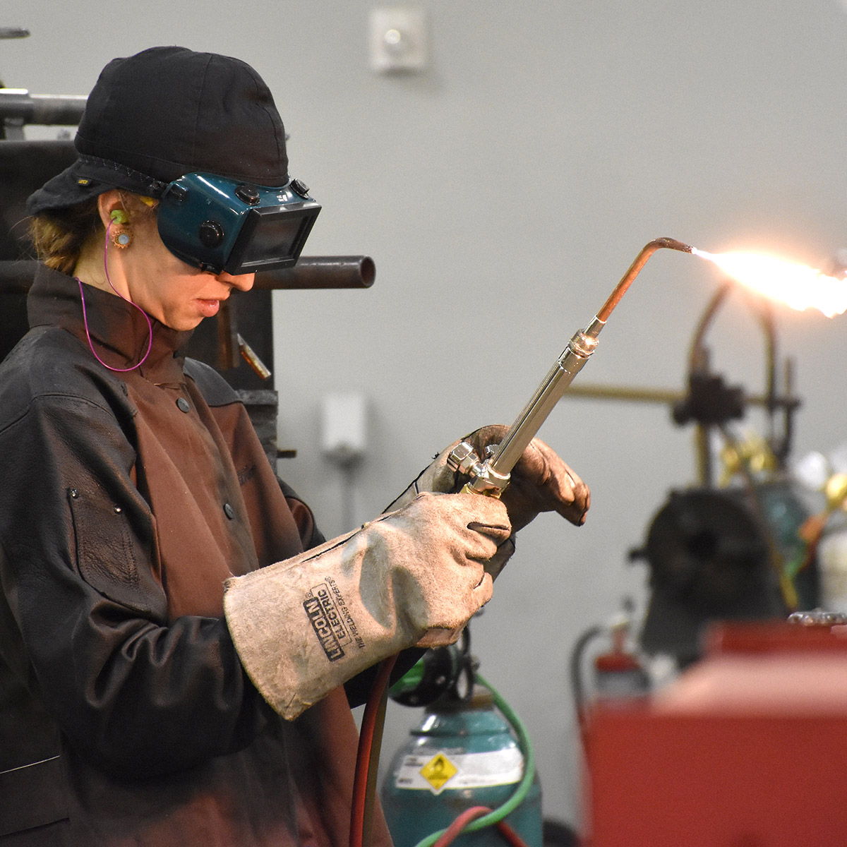 female CCD Welding student