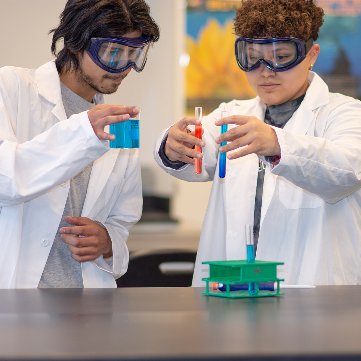 CCD Cannabis Science students in a lab