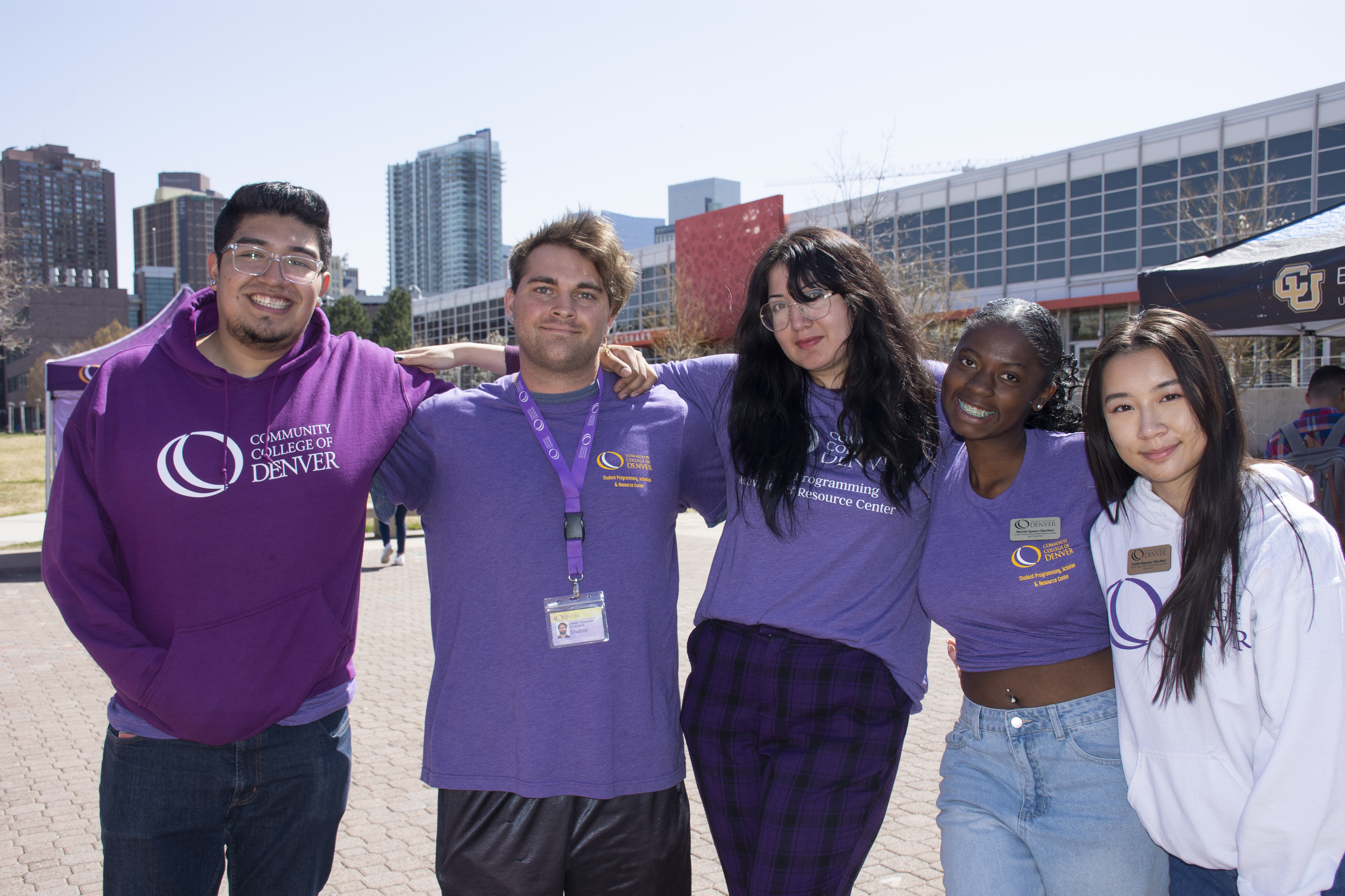 group of CCD students standing outside