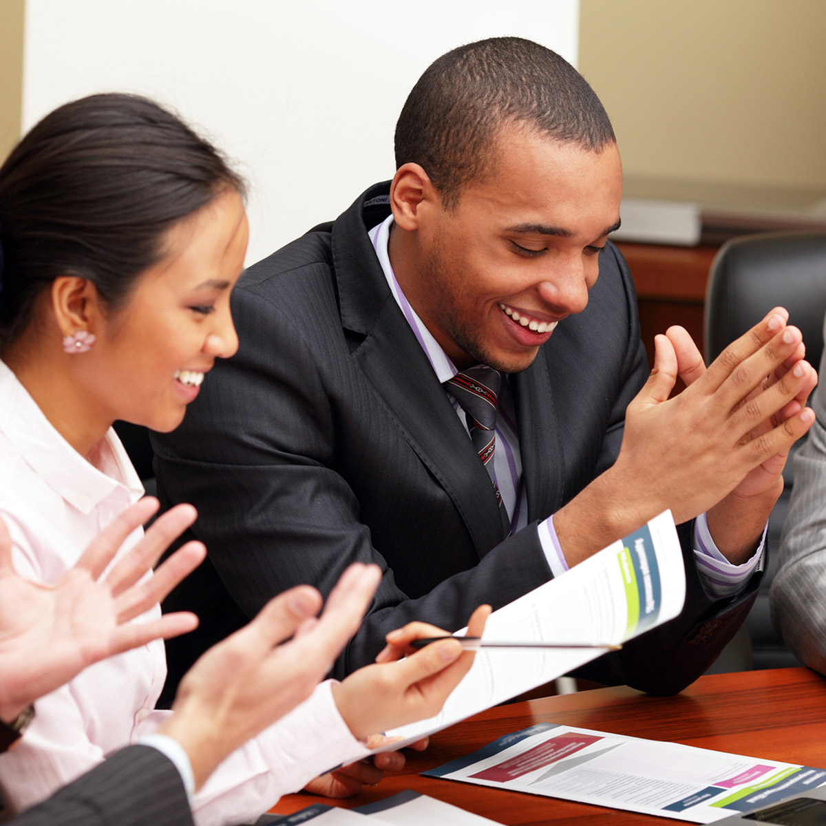 CCD Economics students in a business meeting