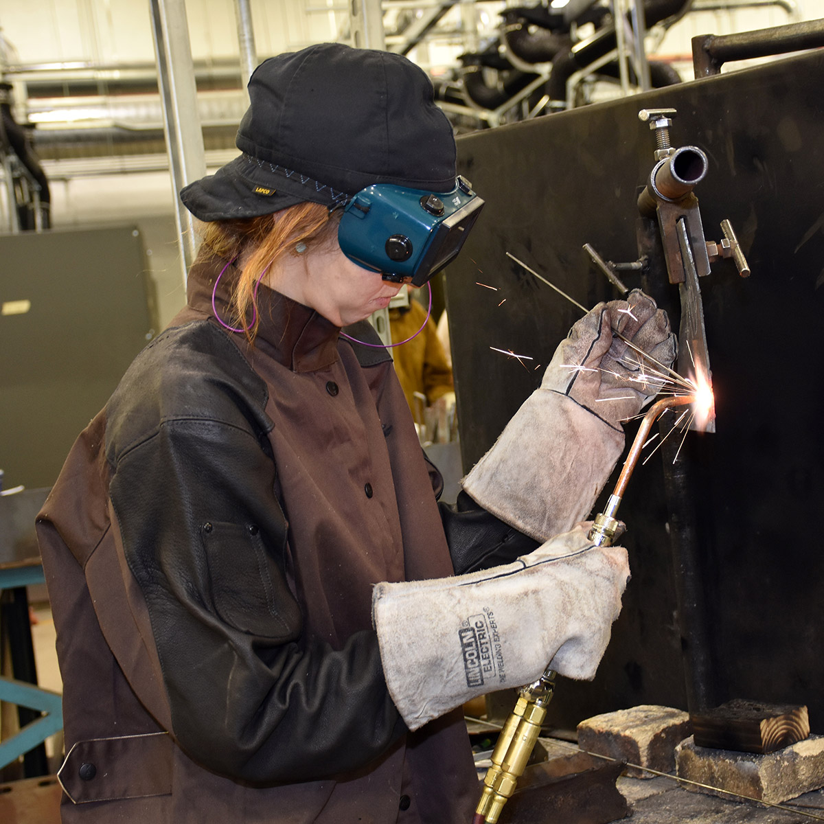 female CCD Welding student