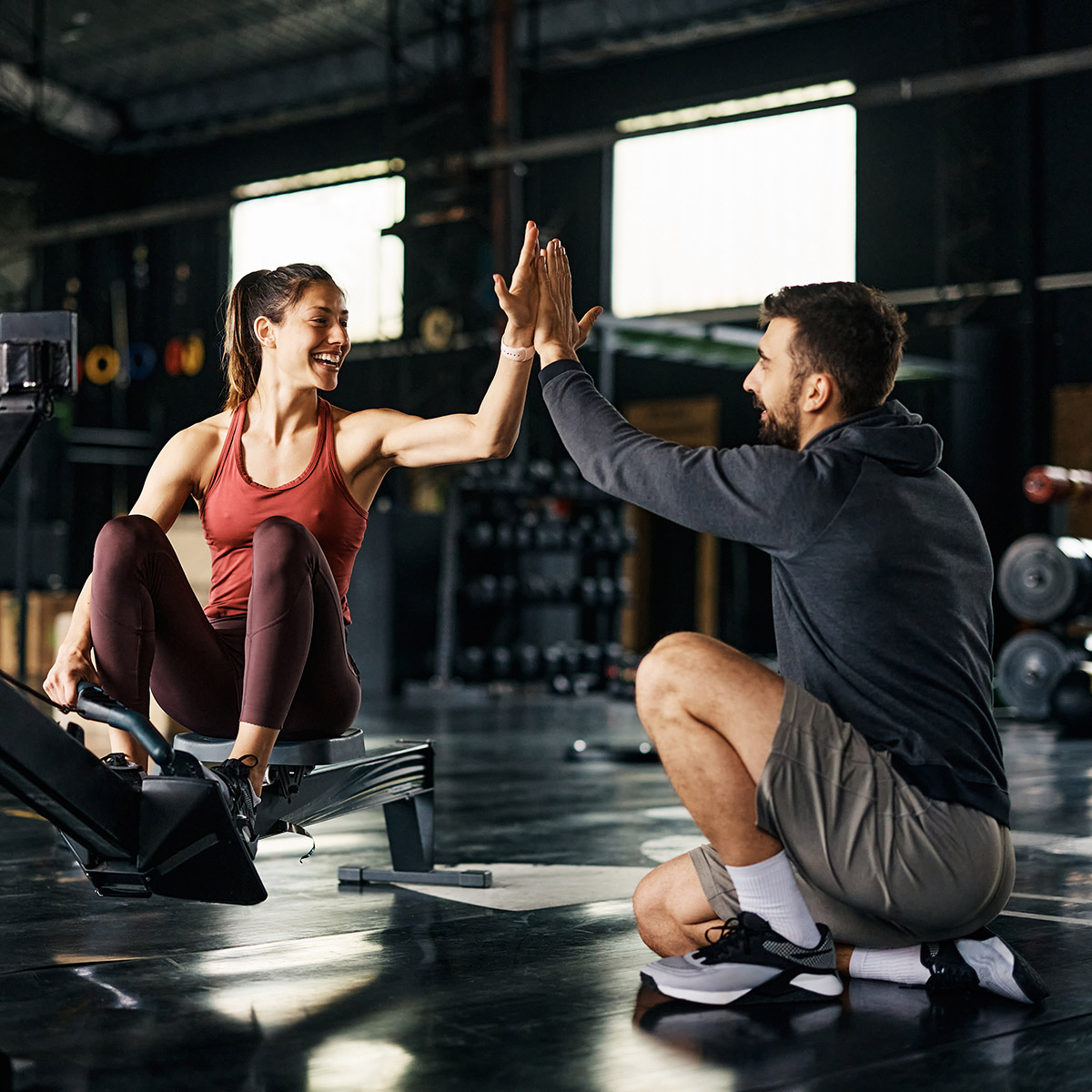 CCD Personal Training student high-fiving a client