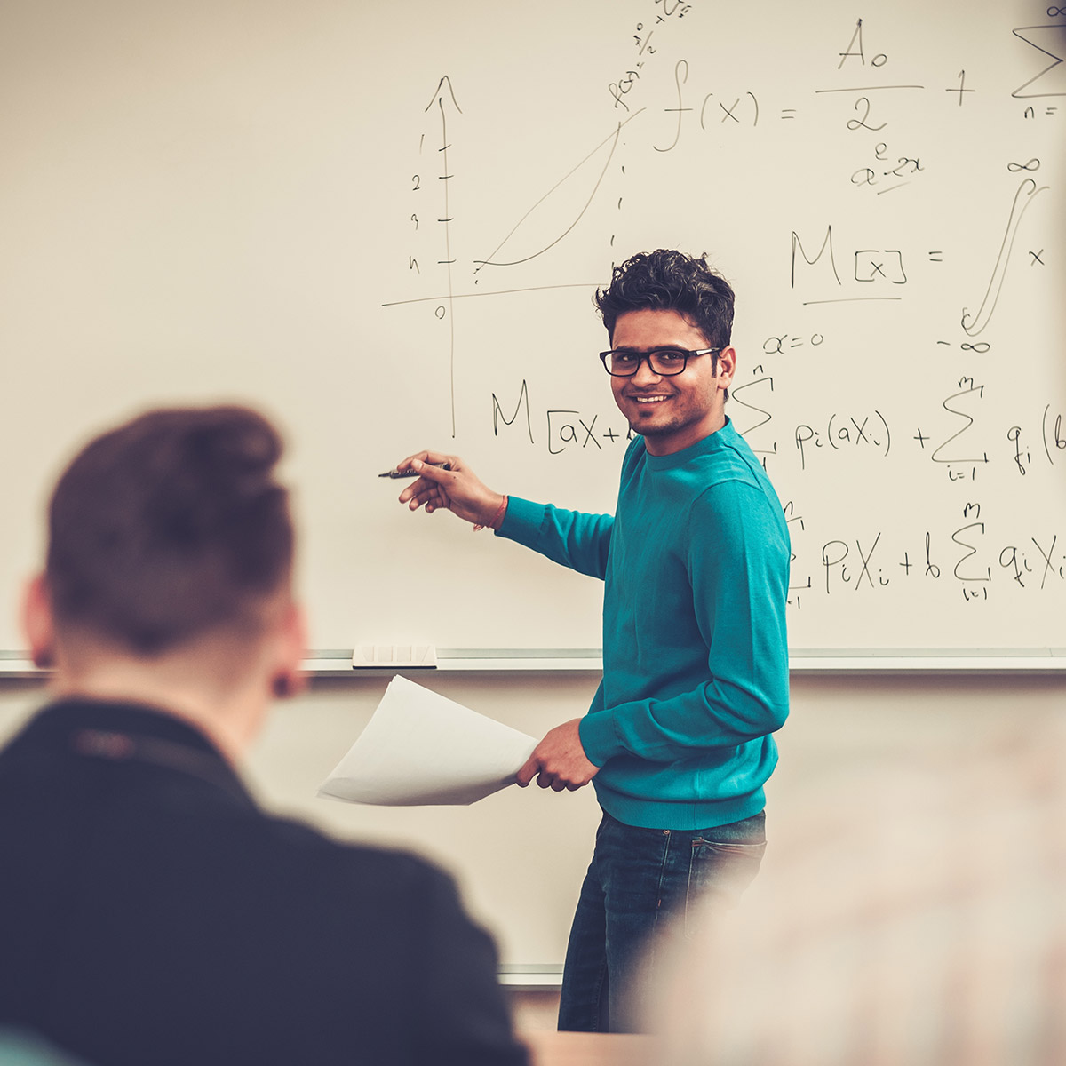 CCD Physics professor teaching a class