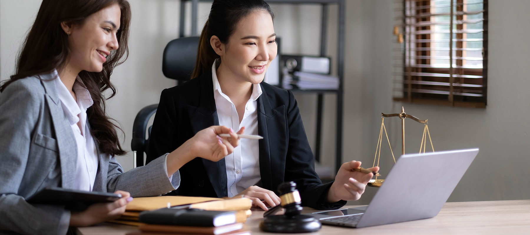 female CCD paralegal students preparing legal arguments