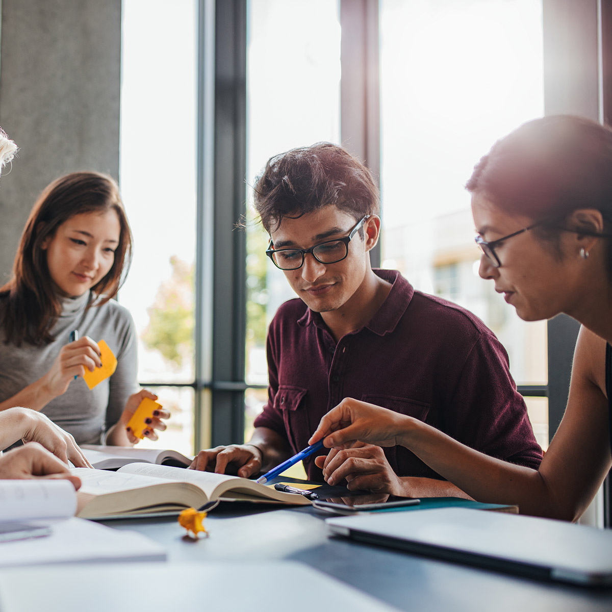 3 CCD students studying together